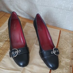 Coach black  heel shoes